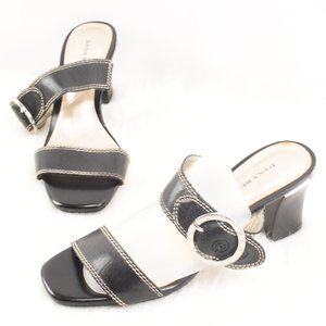 Dana Buchman 7.5 Black Leather Heel Sandals